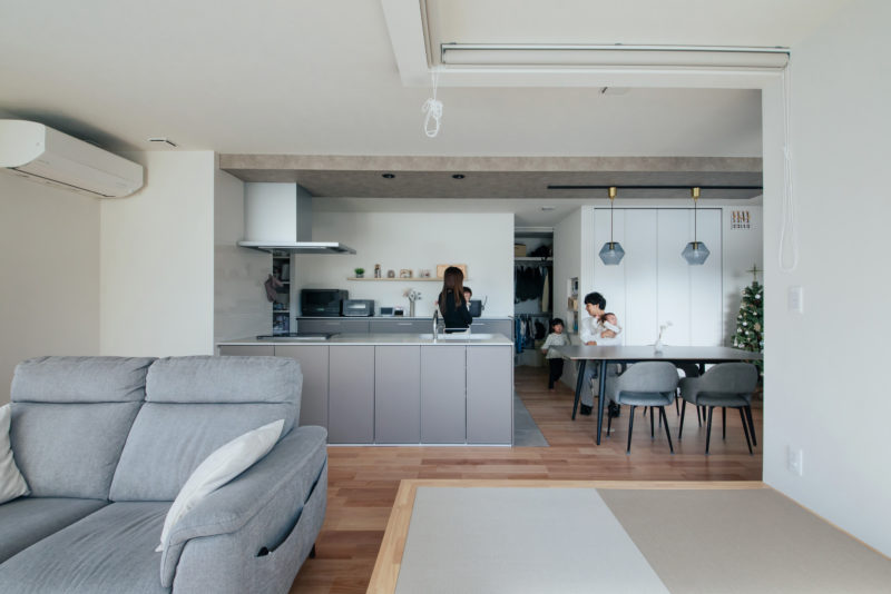 家事効率の良い回遊動線のある水回り