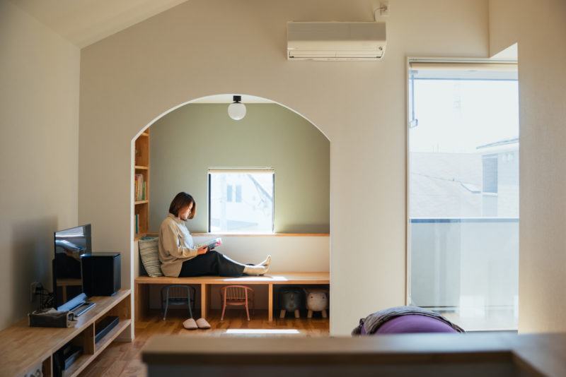 多用途のヌック。<br />
収納も確保。